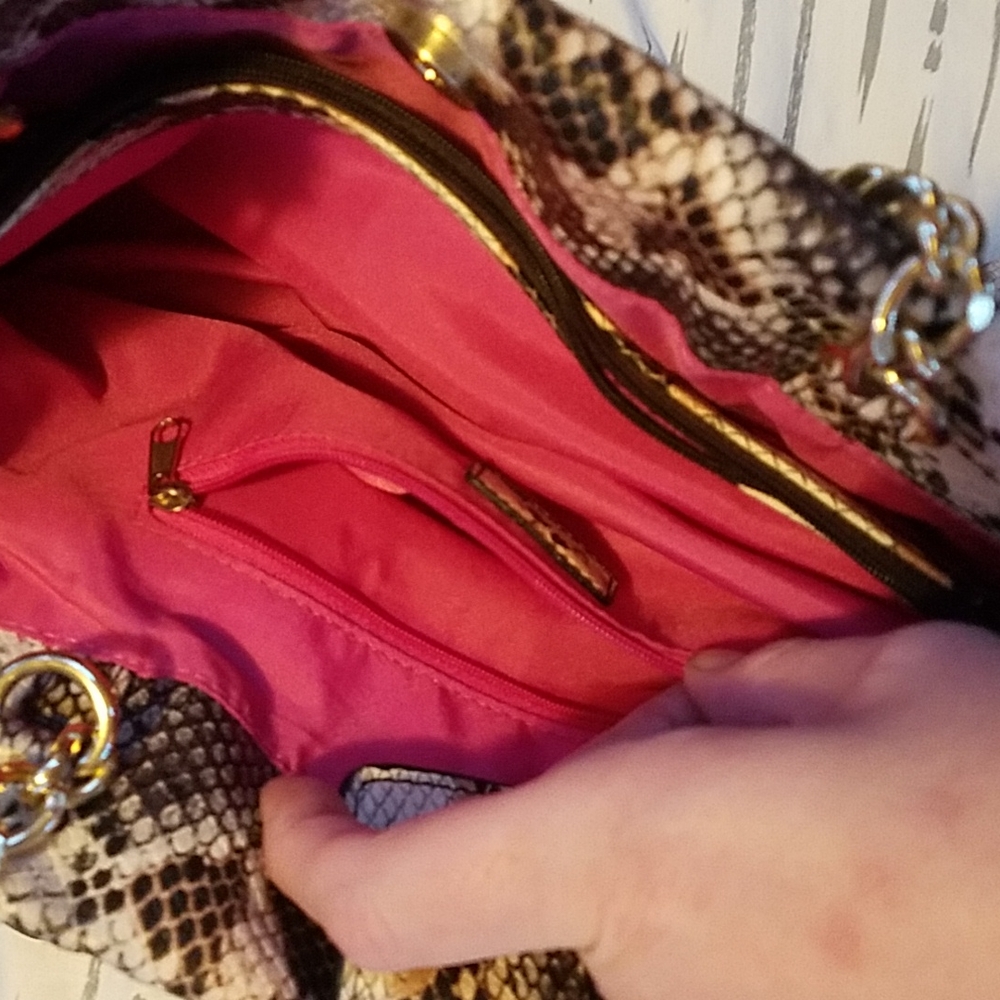 Nicole Miller Snake Pattern Tote Bag - Picture 5 of 9